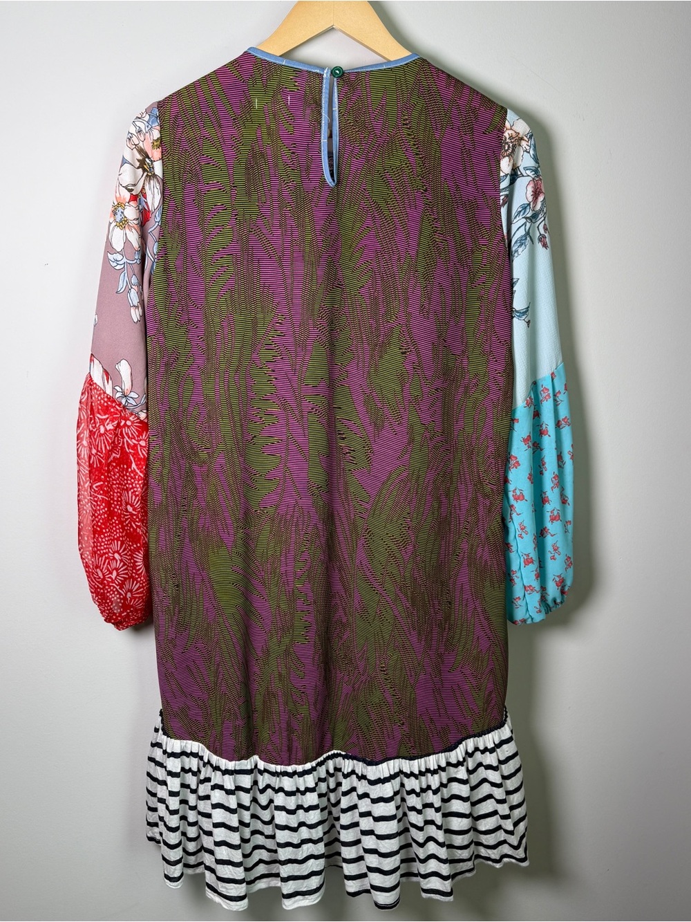 Amo Makaria Patchwork Dress Quirky Artsy Wearable Art M - Picture 5 of 9
